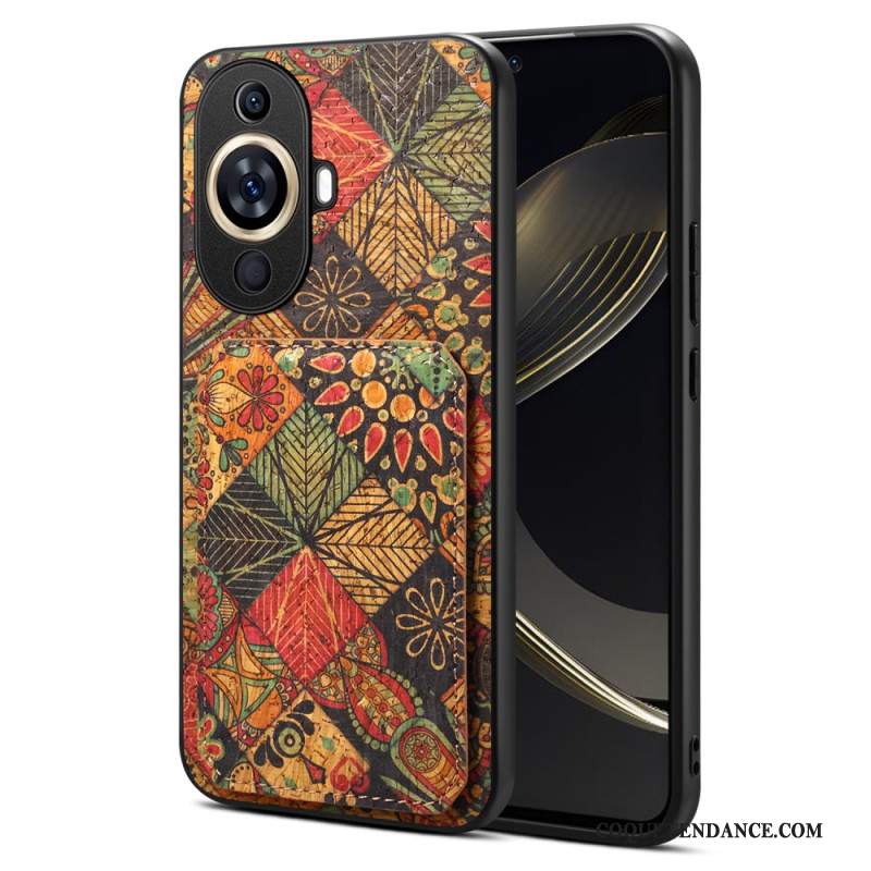 Coque Huawei Nova 11 Pro Porte-Cartes Motif Floral