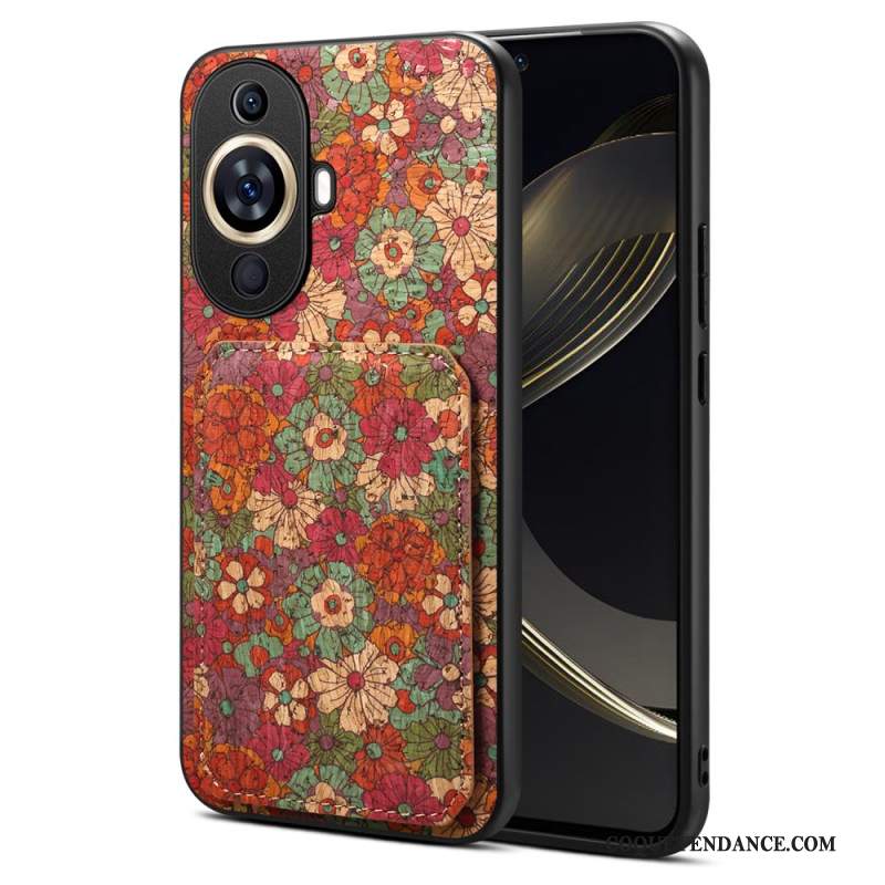 Coque Huawei Nova 11 Pro Porte-Cartes Motif Floral