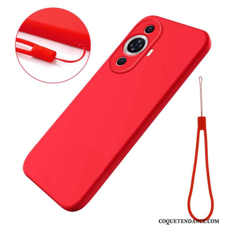 Coque Huawei Nova 11 Pro Silicone Liquide à Lanière