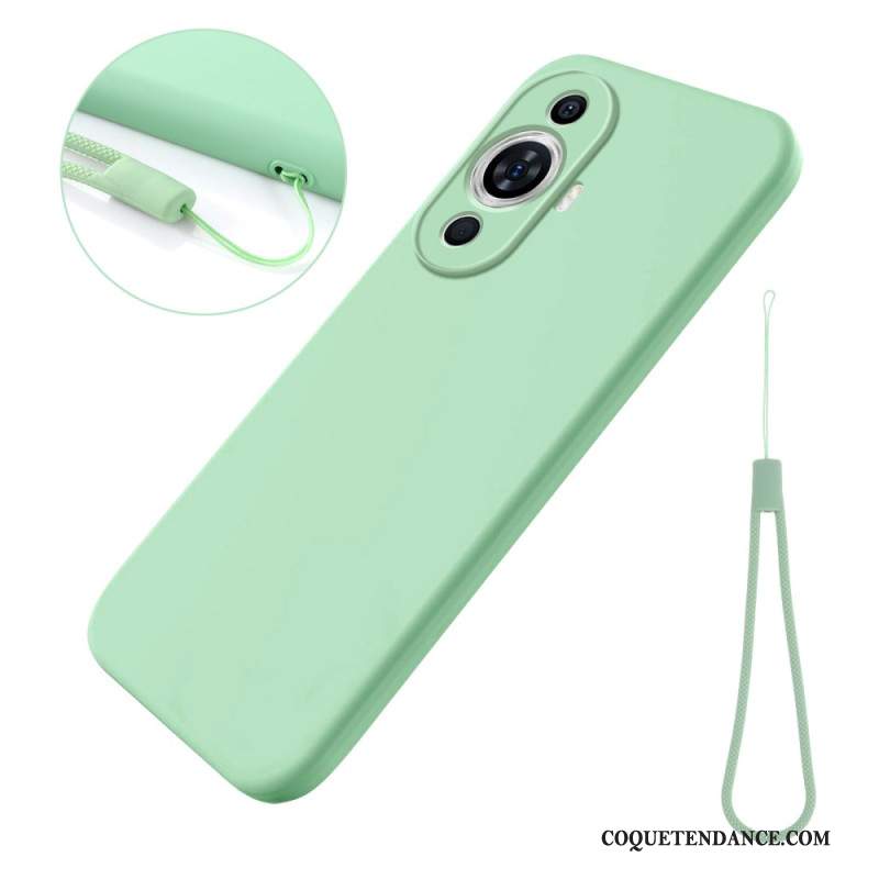 Coque Huawei Nova 11 Pro Silicone Liquide à Lanière