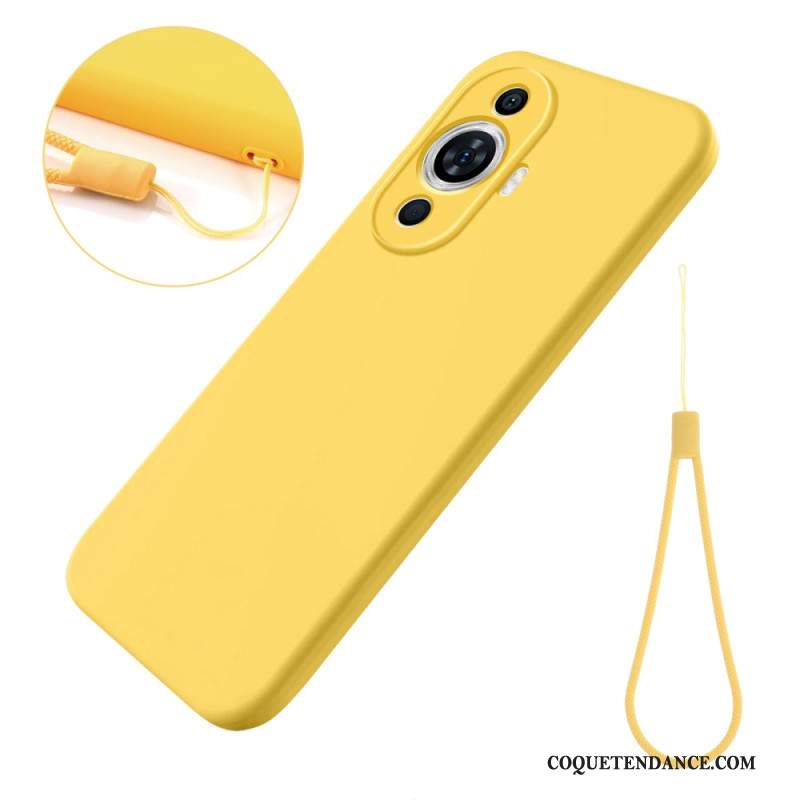 Coque Huawei Nova 12S Silicone Liquide à Lanière