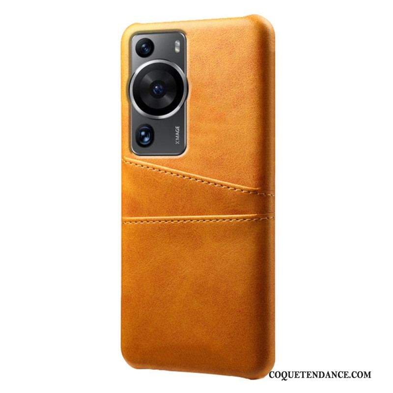 Coque Huawei P60 Pro Effet Cuir Porte-Cartes