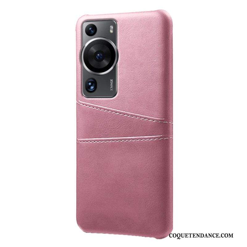 Coque Huawei P60 Pro Effet Cuir Porte-Cartes