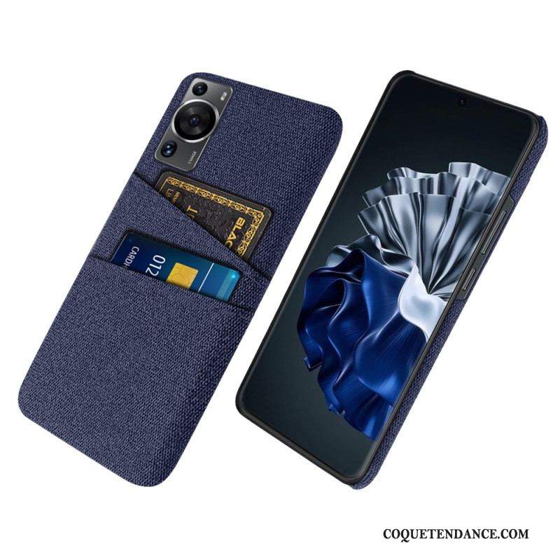 Coque Huawei P60 Pro Tissu Porte-Cartes