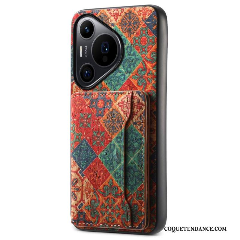 Coque Huawei Pura 70 Pro Porte-Cartes Motif Floral