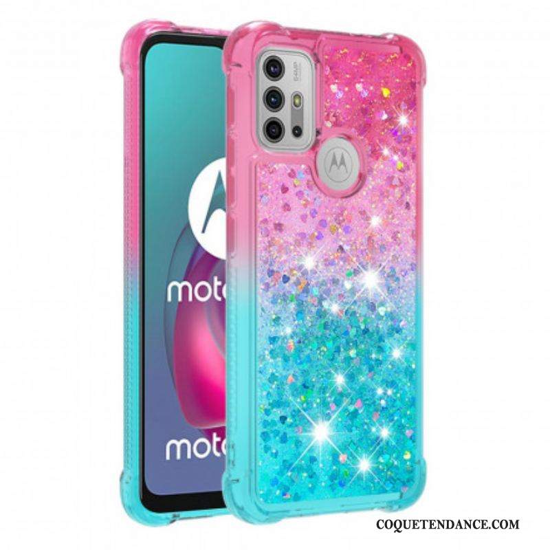 Coque Moto G30 / Moto G10 Paillettes Colors