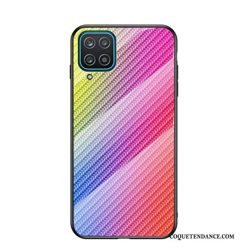 Coque Samsung Galaxy A12 / M12 Verre Trempé Fibre Carbone