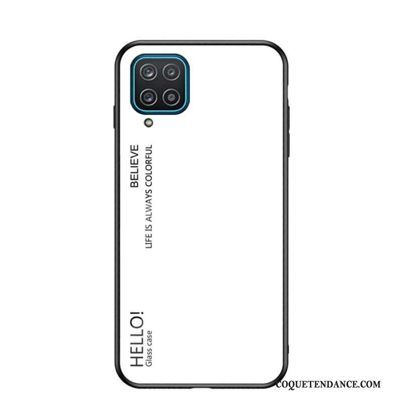 Coque Samsung Galaxy A12 / M12 Verre Trempé Hello