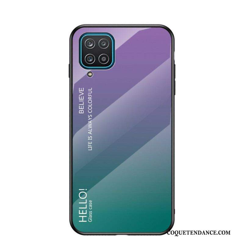 Coque Samsung Galaxy A12 / M12 Verre Trempé Hello