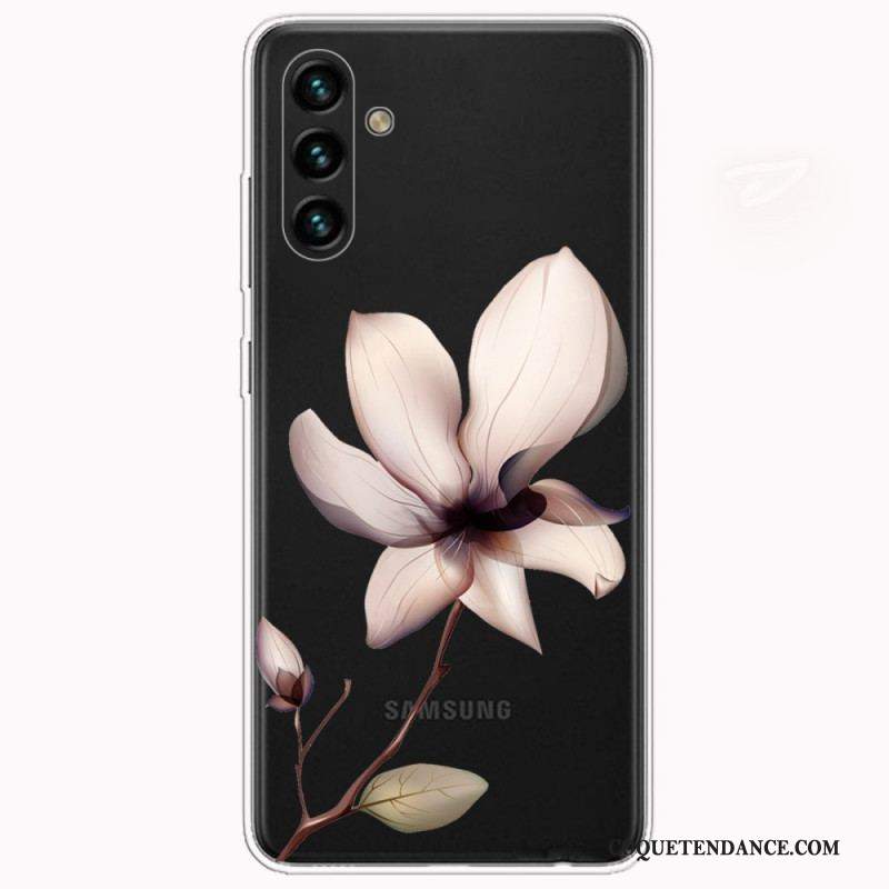 Coque Samsung Galaxy A13 5G / A04s Transparente Une Fleur