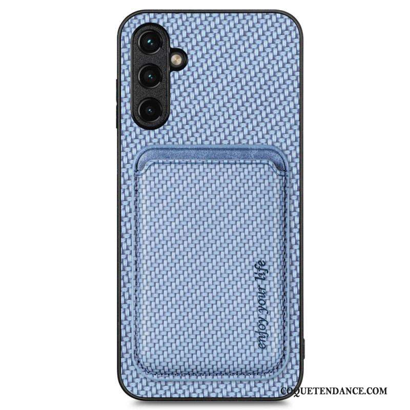 Coque Samsung Galaxy A14 5G / A14 Fibre Carbone Porte-Cartes Amovible