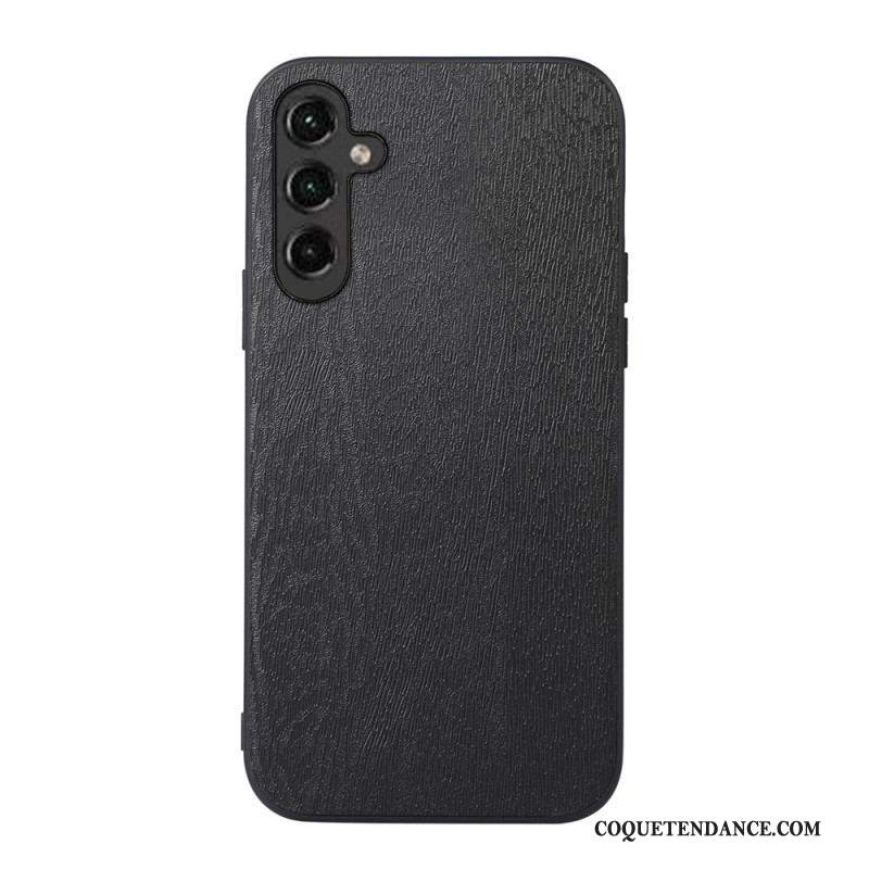 Coque Samsung Galaxy A14 5G / A14 Simili Cuir Effet Bois