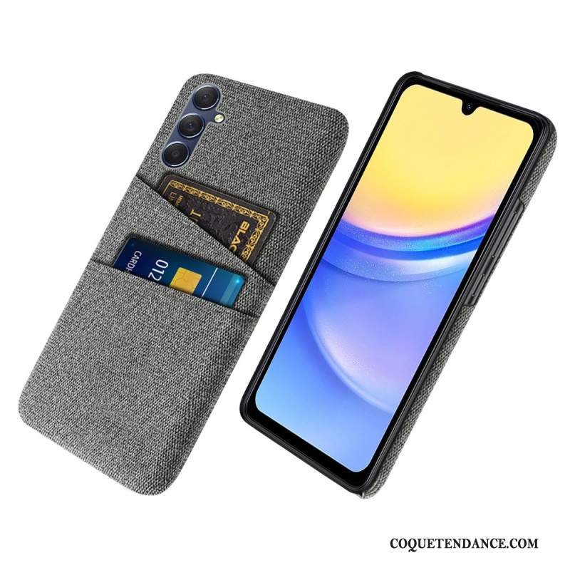 Coque Samsung Galaxy A15 5G Tissu Porte-Cartes