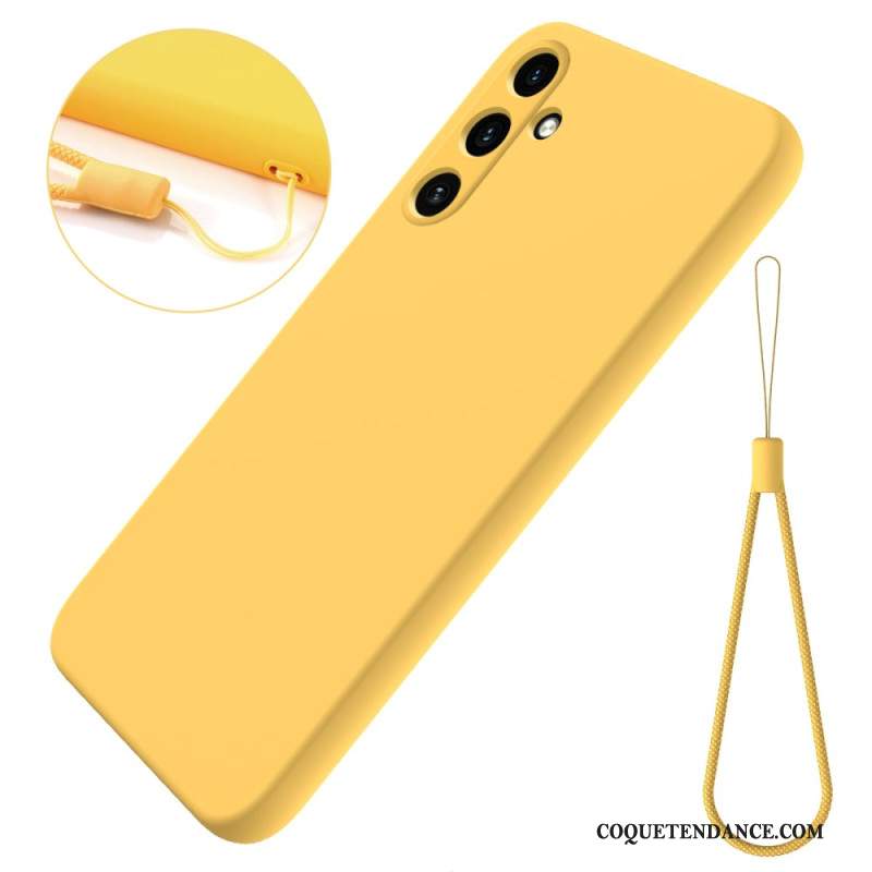 Coque Samsung Galaxy A15 Silicone Liquide à Lanière