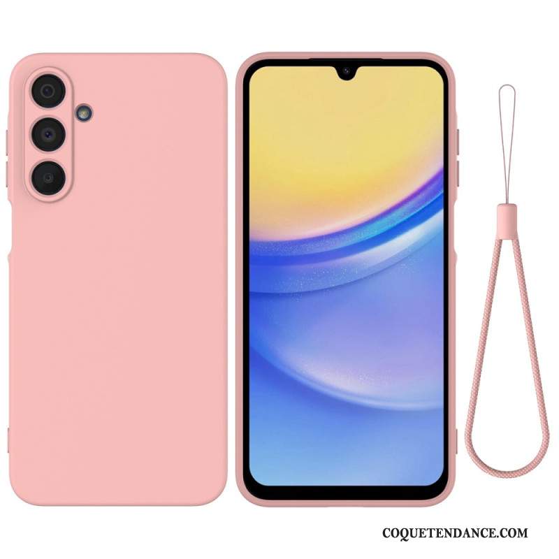 Coque Samsung Galaxy A16 4G / 5G Silicone Liquide à Lanière