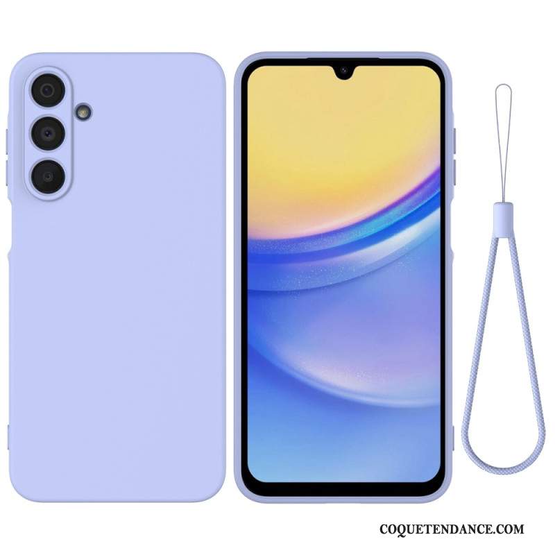 Coque Samsung Galaxy A16 4G / 5G Silicone Liquide à Lanière