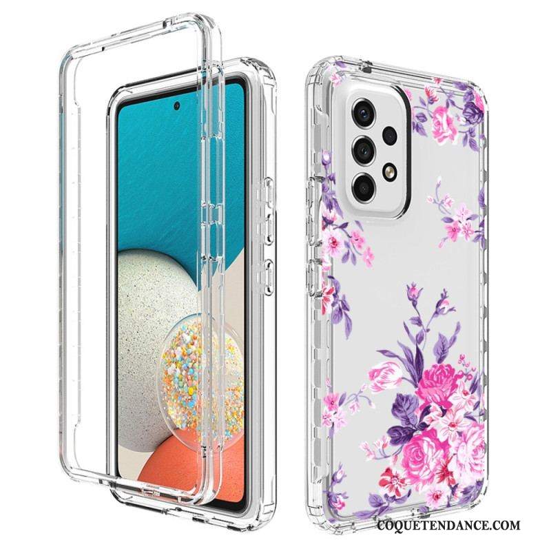 Coque Samsung Galaxy A53 5G Transparente Fleurs