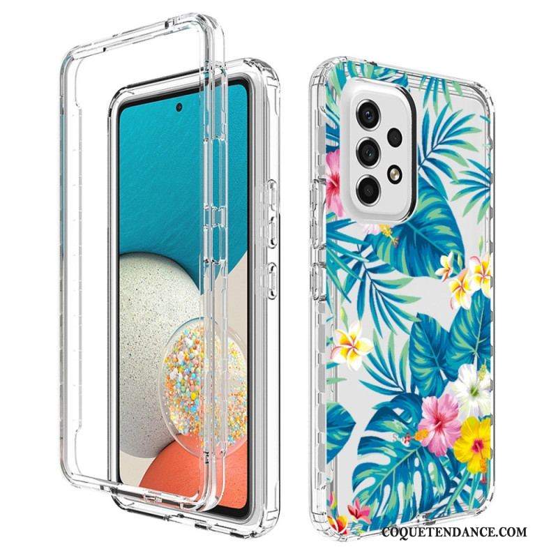 Coque Samsung Galaxy A53 5G Transparente Fleurs