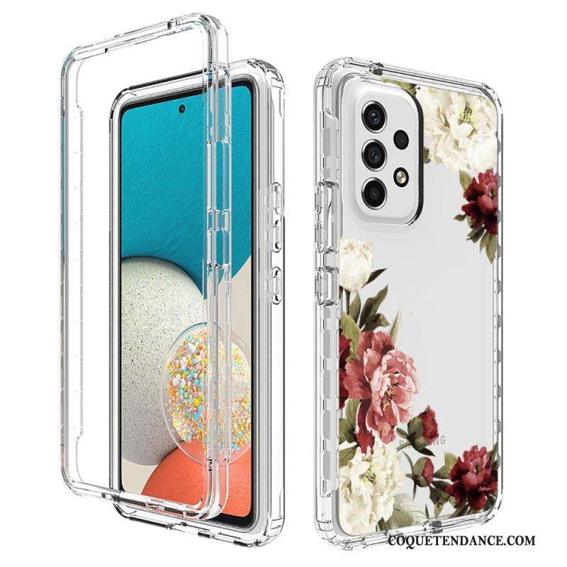 Coque Samsung Galaxy A53 5G Transparente Fleurs