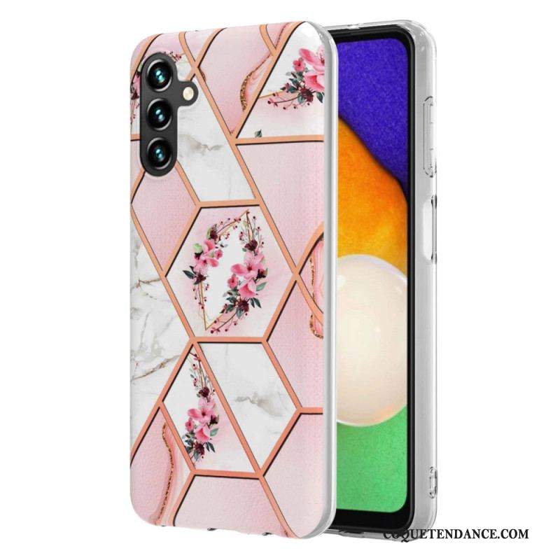 Coque Samsung Galaxy A54 5G Marbrée Florale