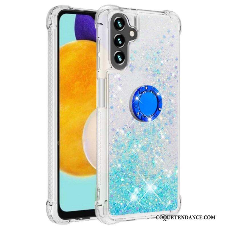 Coque Samsung Galaxy A54 5G Paillettes avec Anneau-Support