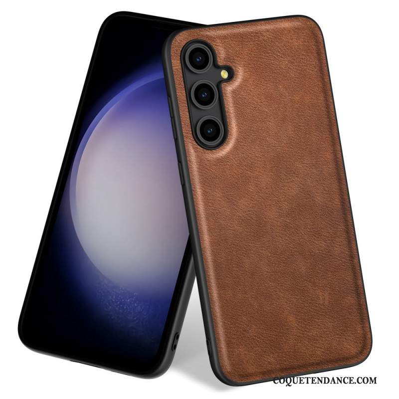 Coque Samsung Galaxy A55 5G Effet Cuir Rétro