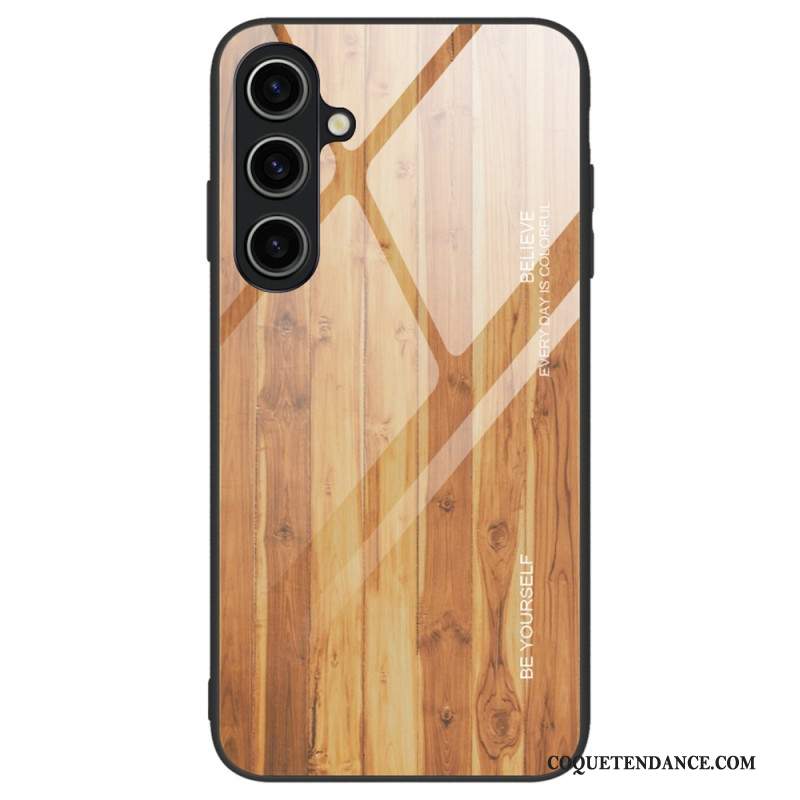 Coque Samsung Galaxy A55 5G Verre Trempé Effet Bois