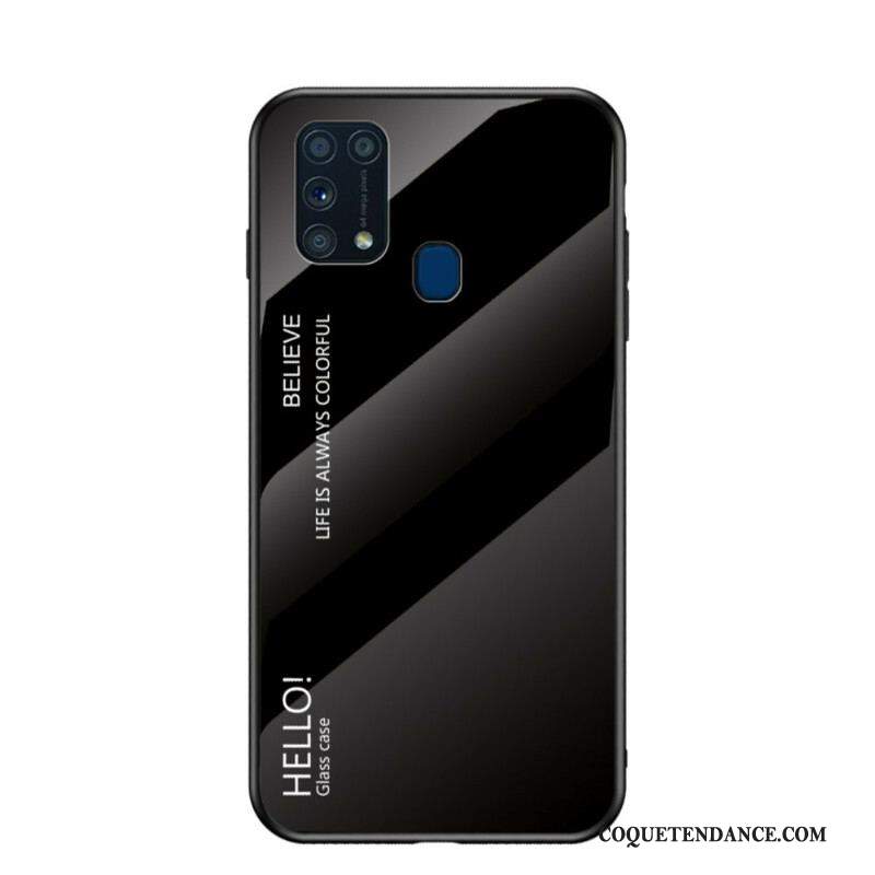 Coque Samsung Galaxy M31 Verre Trempé Hello