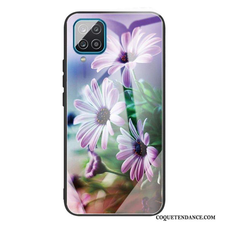 Coque Samsung Galaxy M32 Verre Trempé Fleurs