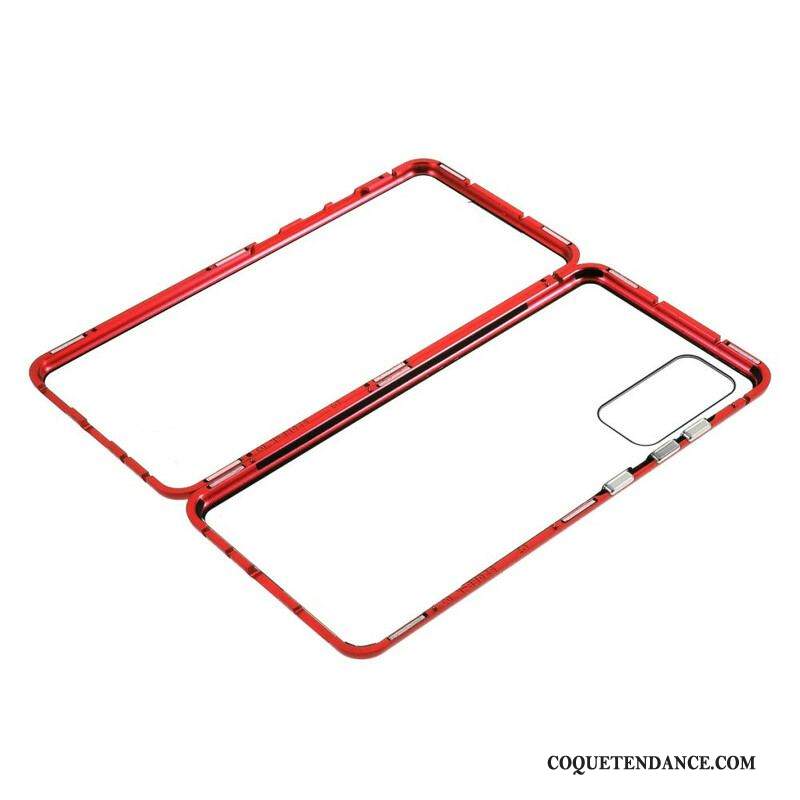 Coque Samsung Galaxy S20 FE Rebords Métal et Dos Verre Trempé