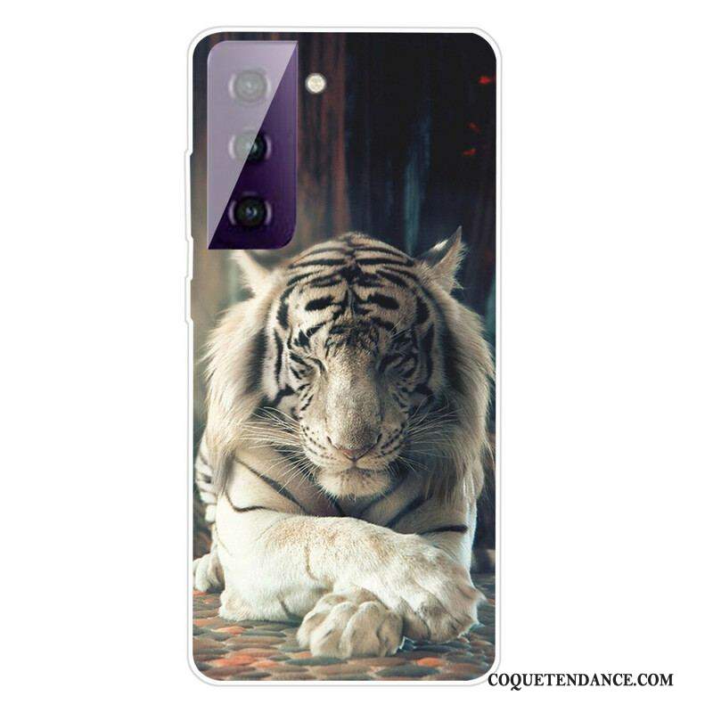 Coque Samsung Galaxy S21 FE Flexible Tigre