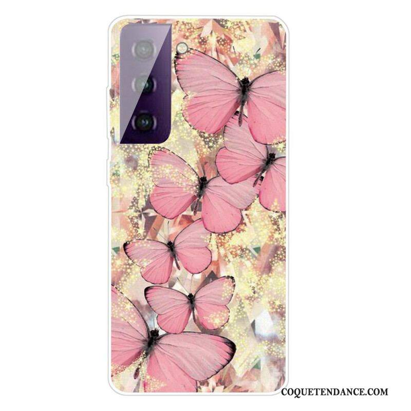 Coque Samsung Galaxy S21 FE Papillons Papillons