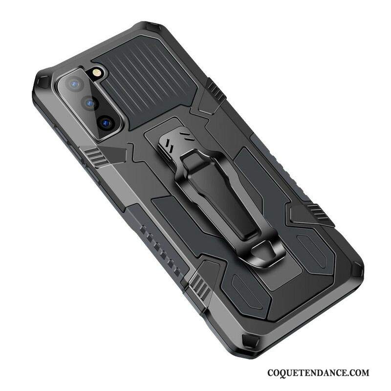 Coque Samsung Galaxy S21 FE Robot avec Pince Ceinture