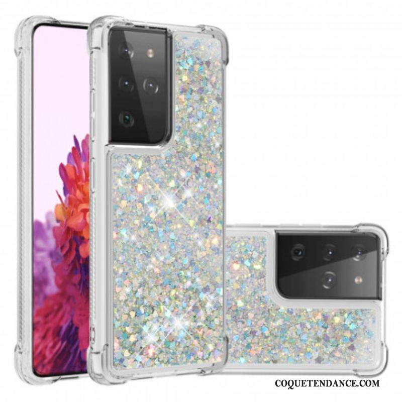 Coque Samsung Galaxy S21 Ultra 5G Désires Paillettes