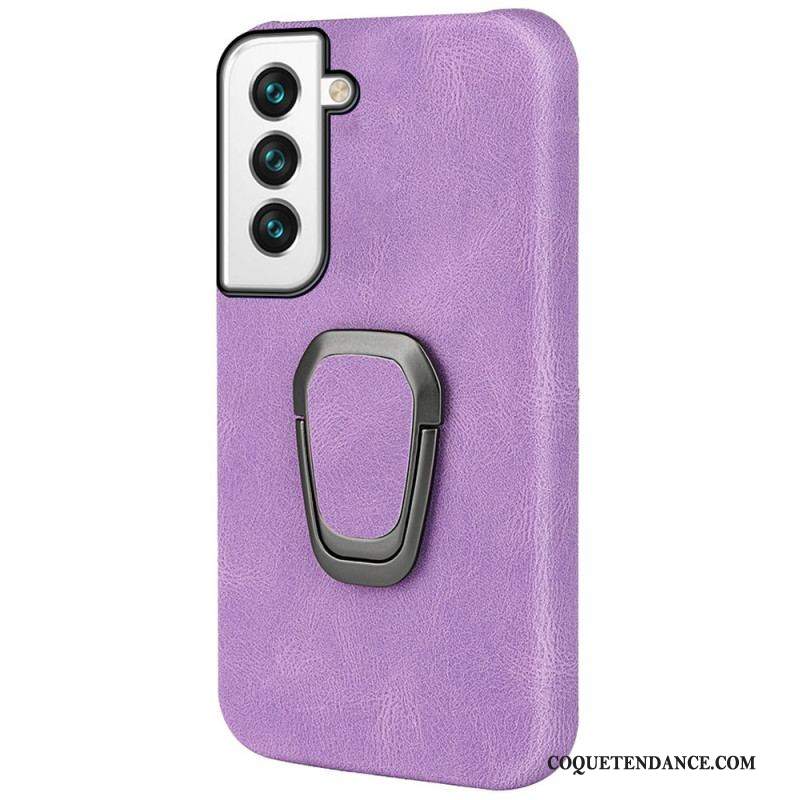 Coque Samsung Galaxy S22 5G Effet Cuir Anneau-Support New Colors