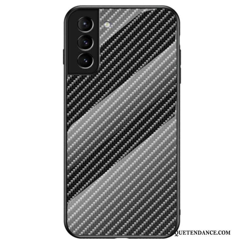 Coque Samsung Galaxy S22 5G Verre Trempé Fibre Carbone