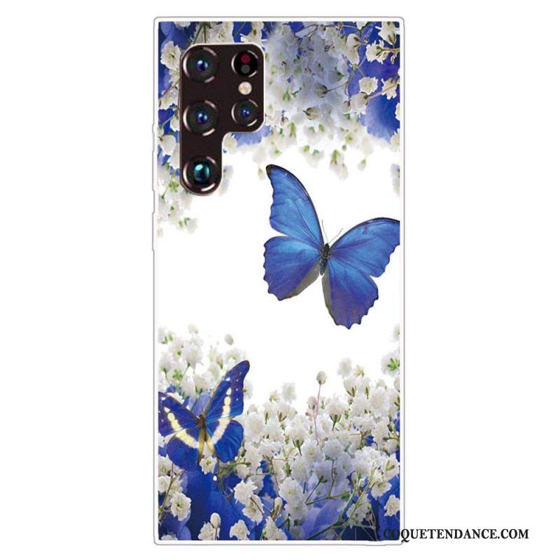 Coque Samsung Galaxy S22 Ultra 5G Papillons Design