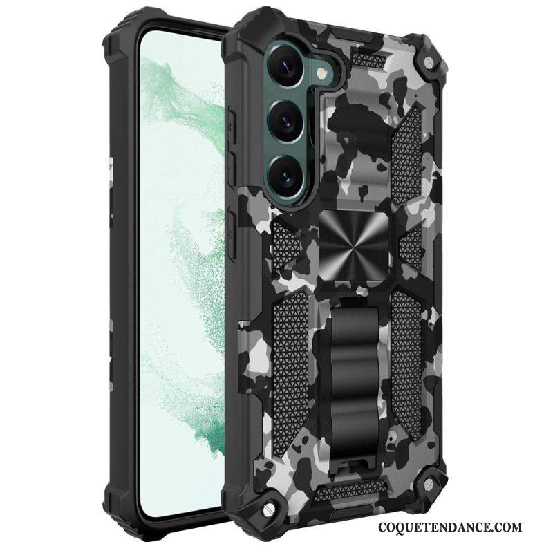 Coque Samsung Galaxy S23 Plus 5G Camouflage Support Amovible