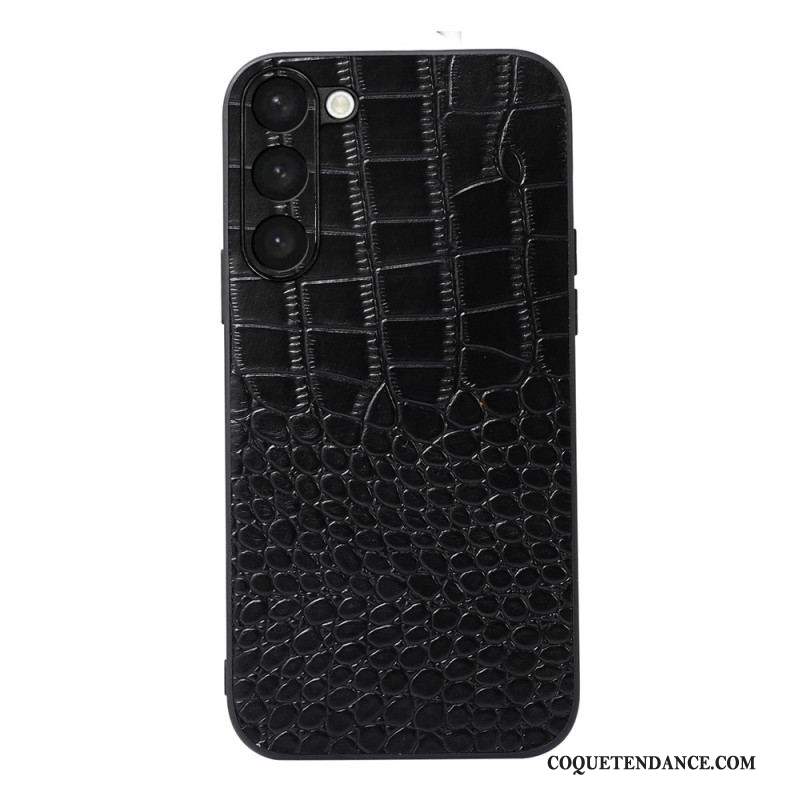 Coque Samsung Galaxy S23 Plus 5G Vrai Cuir Style Crocodile