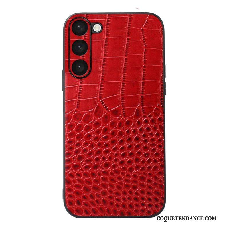 Coque Samsung Galaxy S23 Plus 5G Vrai Cuir Style Crocodile