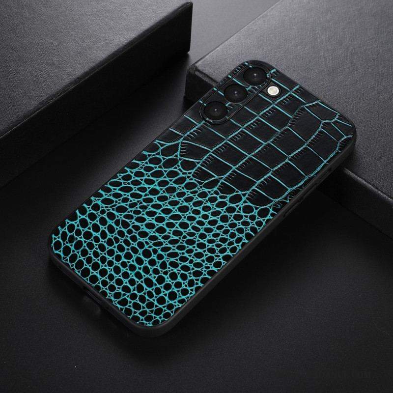 Coque Samsung Galaxy S23 Plus 5G Vrai Cuir Style Crocodile