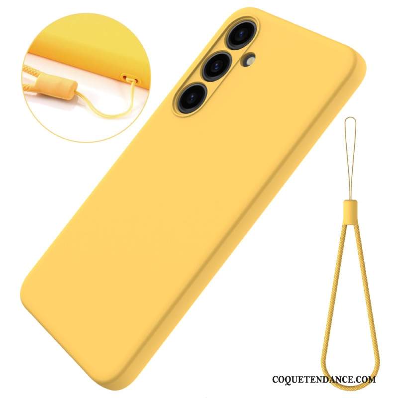 Coque Samsung Galaxy S24 5G Silicone Liquide à Lanière