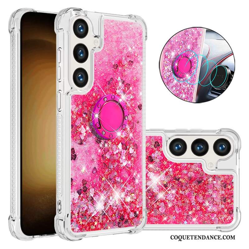 Coque Samsung Galaxy S24 5G avec Anneau-Support Paillettes