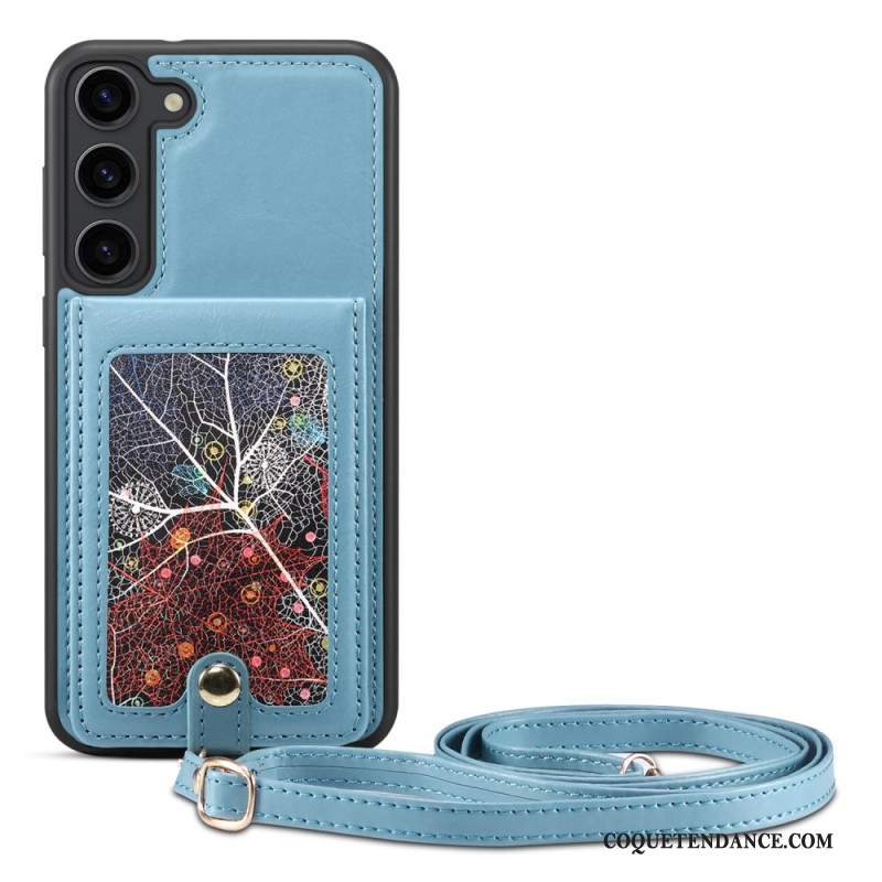 Coque Samsung Galaxy S24 5G avec Porte-Carte et Bandoulière