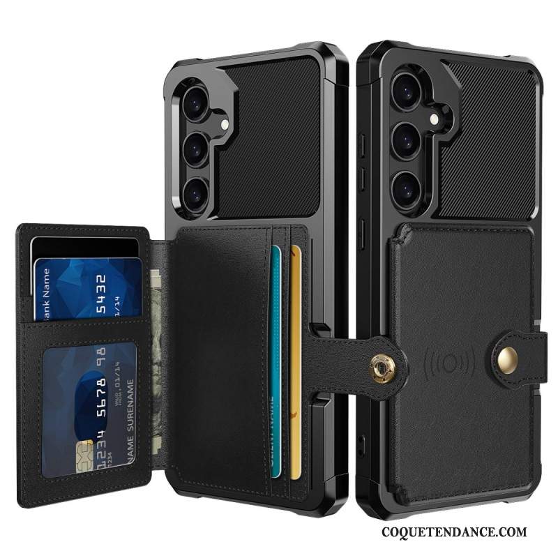 Coque Samsung Galaxy S24 Plus 5G Magnétique avec Porte-Cartes