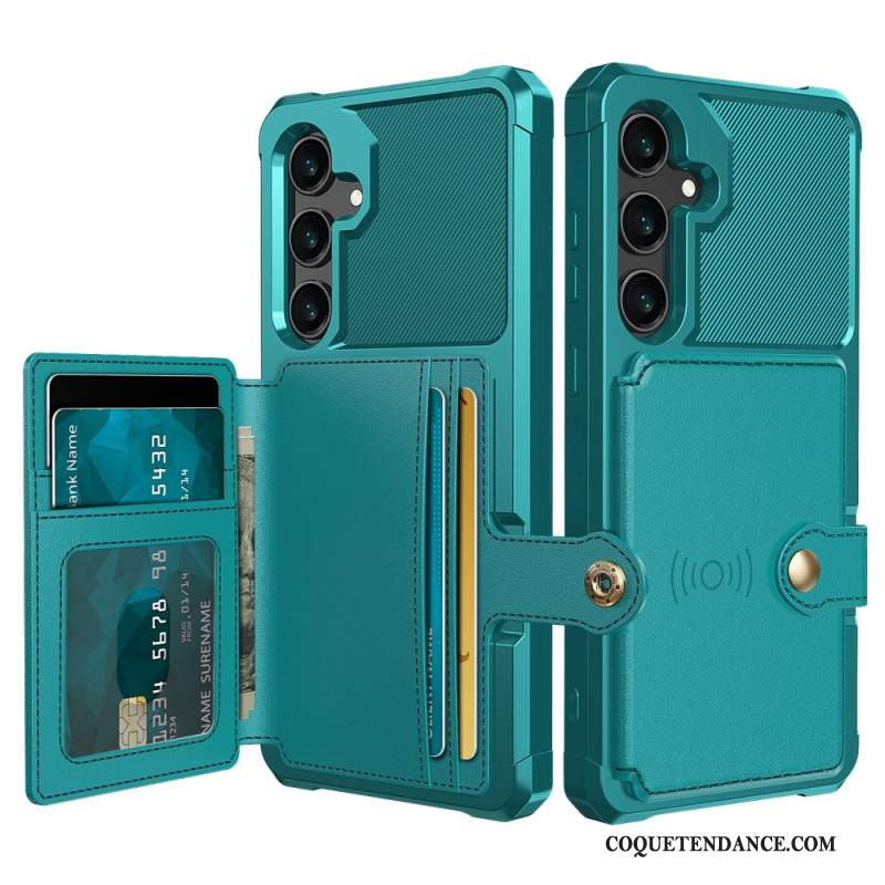 Coque Samsung Galaxy S24 Plus 5G Magnétique avec Porte-Cartes