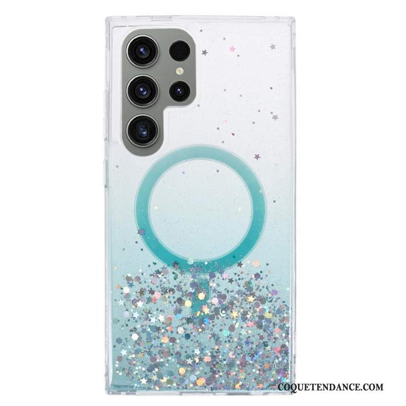 Coque Samsung Galaxy S24 Ultra 5G Paillettes Compatibles MagSafe