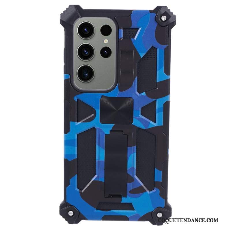 Coque Samsung Galaxy S24 Ultra avec Support Camouflage