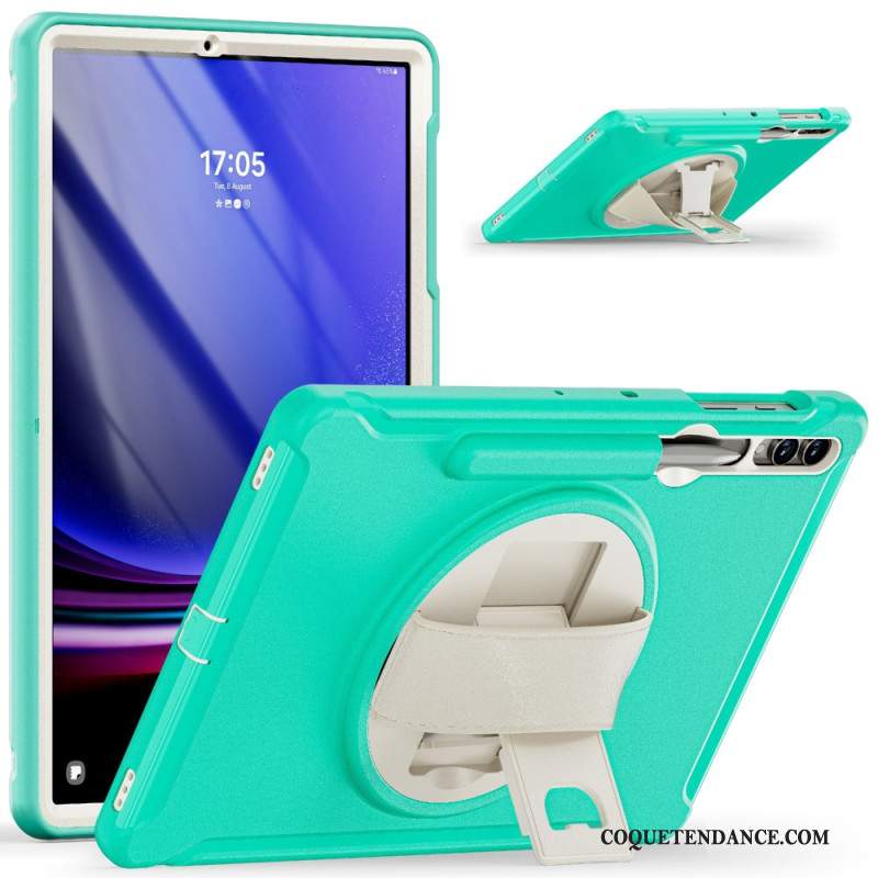 Coque Samsung Galaxy Tab S9 FE Plus/S9 Plus/ S8 Plus/S7 Plus Support pour Stylo et Béquille