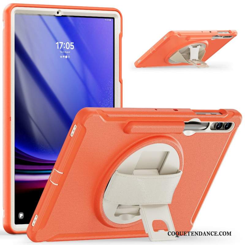 Coque Samsung Galaxy Tab S9 FE Plus/S9 Plus/ S8 Plus/S7 Plus Support pour Stylo et Béquille